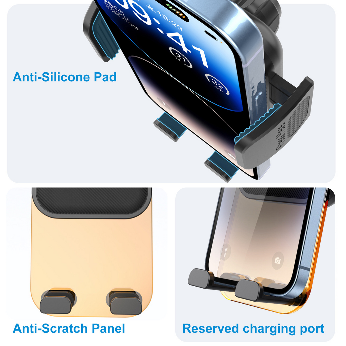 ONE 7 Extend Grip Pro Car Phone Holder | Dashboard & Windshield Mount | 360° Rotation | One-Touch Release | Telescopic Arm
