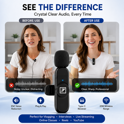 ONE 7 Dual Wireless Clip-On Microphone with ENC