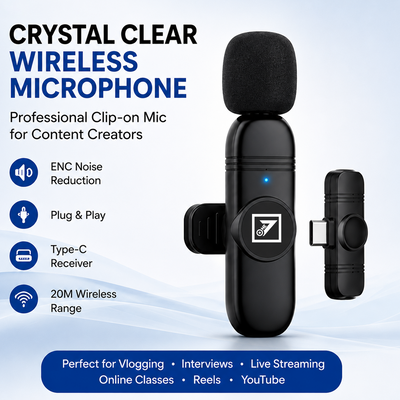 ONE 7 Dual Wireless Clip-On Microphone with ENC