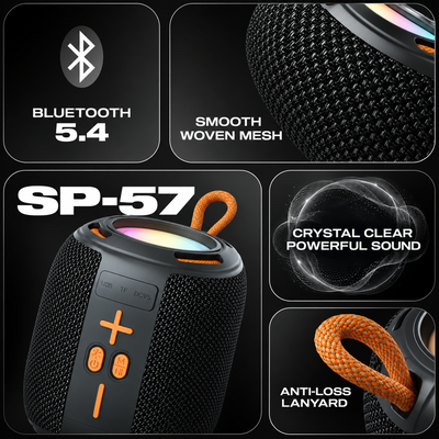 ONE 7 Mini Portable Bluetooth Speaker - 6.5W Powerful Bass