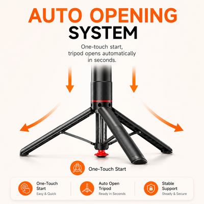 ONE 7 2-in-1 Auto Opening Selfie Stick Tripod
