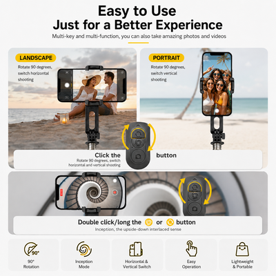 ONE 7 Gimbal Selfie Stick Tripod