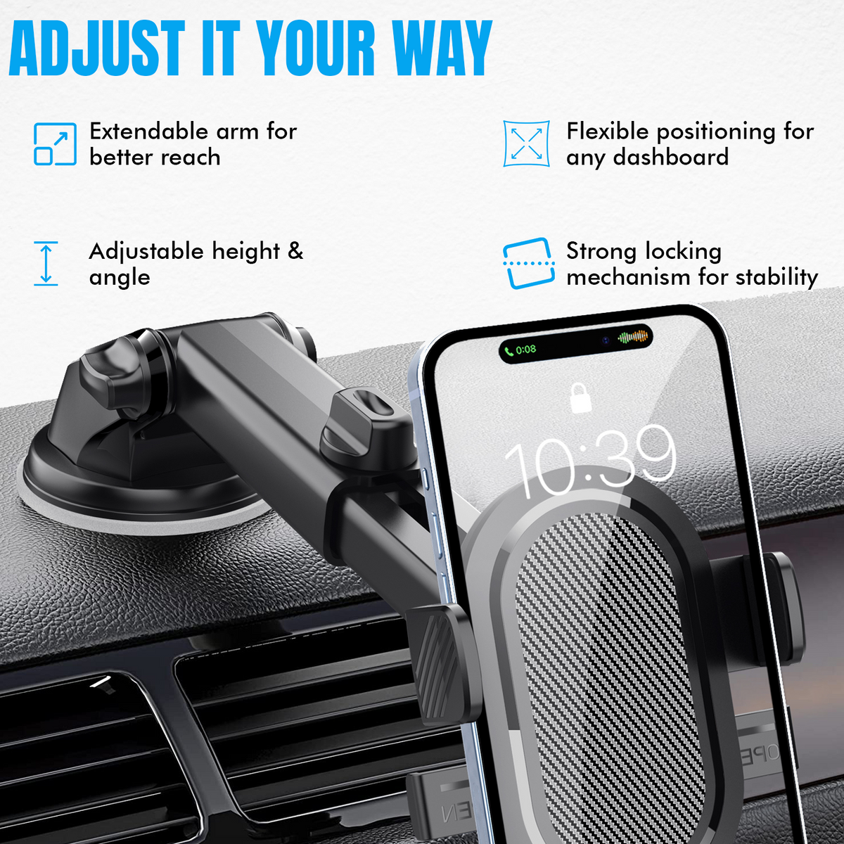 ONE 7 Car Dashboard & Windshield Phone Holder