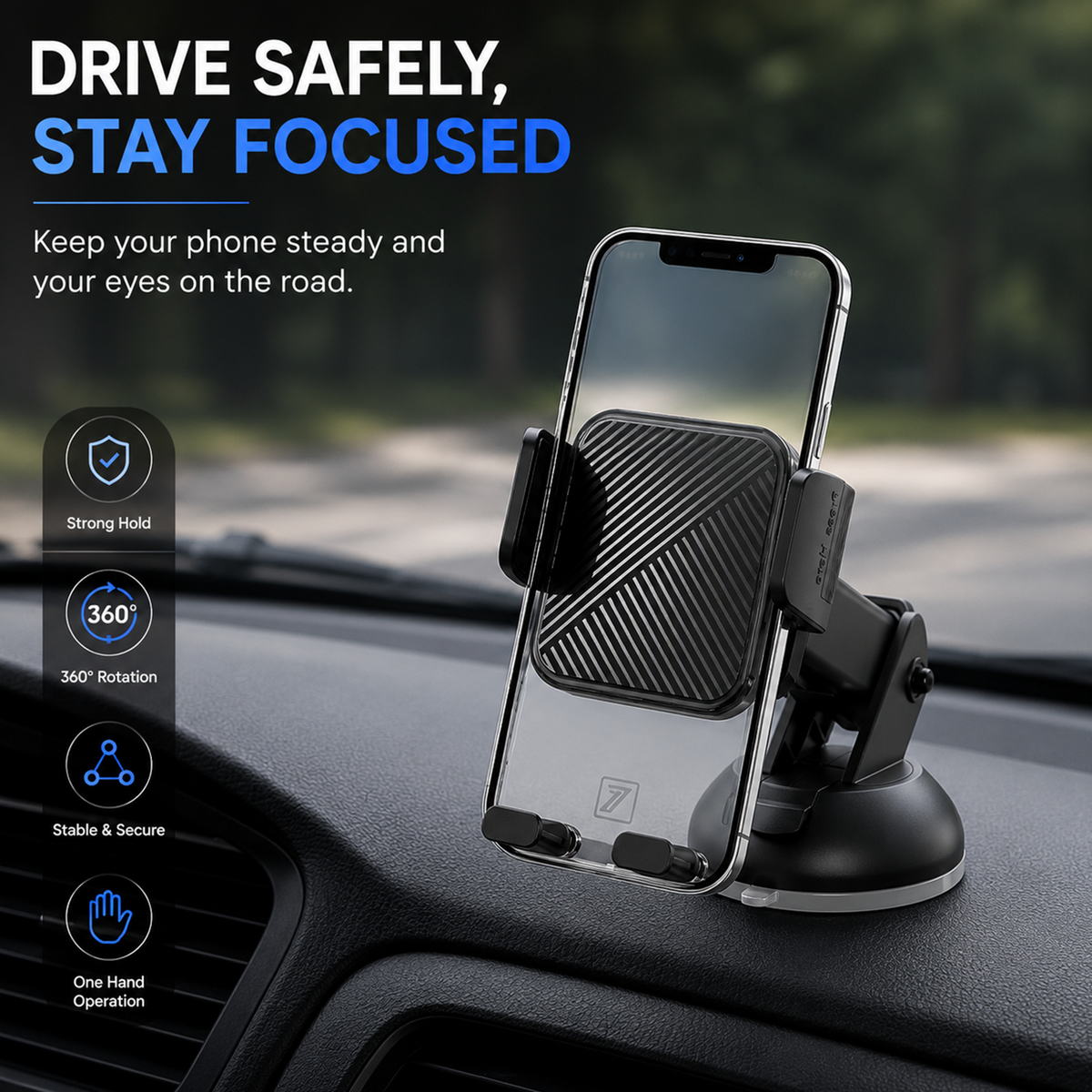 ONE 7 360° Adjustable Car Phone Holder