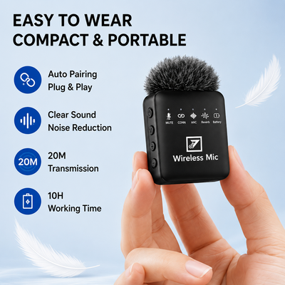 ONE 7 Wireless Microphone - Dual Mic with ANC & DSP