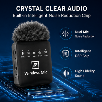 ONE 7 Wireless Microphone - Dual Mic with ANC & DSP