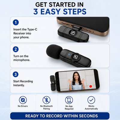 ONE 7 Dual Wireless Clip-On Microphone with ENC