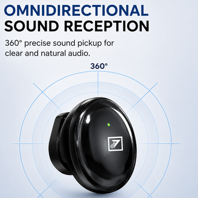 ONE 7 Wireless Lavalier Microphone with 360° Sound Pickup & 12H Battery