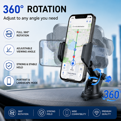 ONE 7 Car Phone Holder with Strong Suction Cup