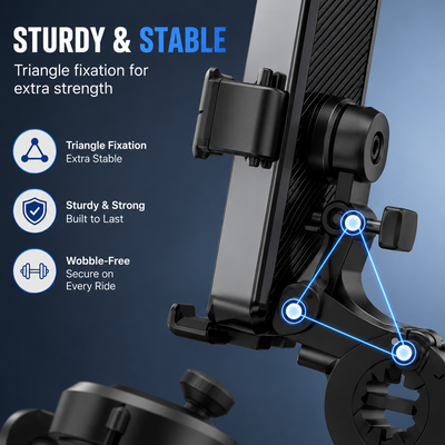 ONE 7 Automatic Clamping Bike Mobile Holder - 360° Rotation & Secure Grip