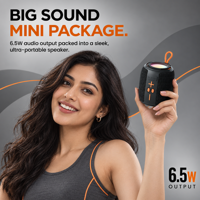 ONE 7 Mini Portable Bluetooth Speaker - 6.5W Powerful Bass