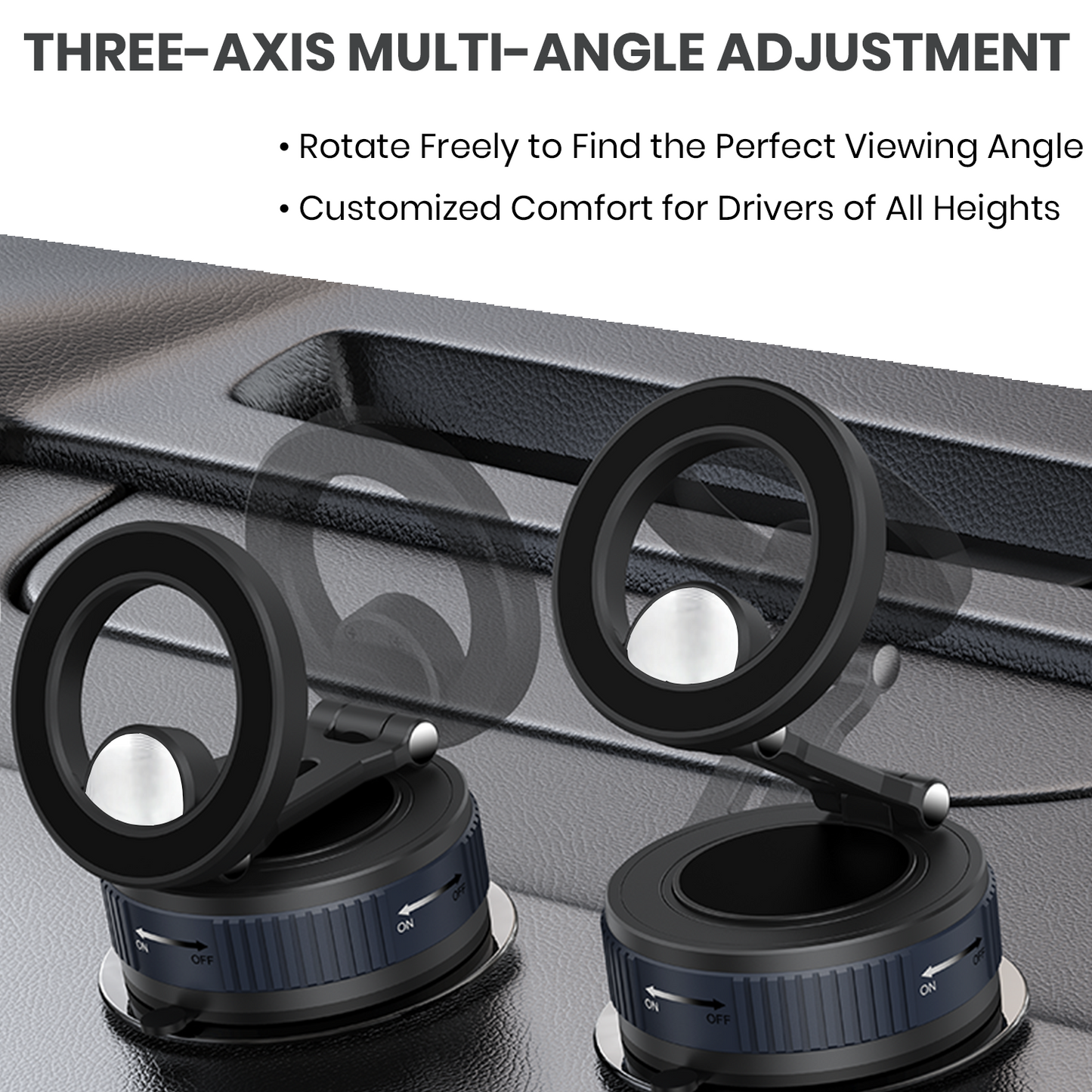 ONE 7 MagVac Fold 360 Magnetic Car Phone Holder