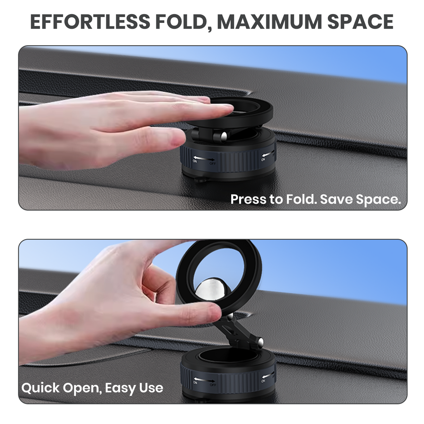 ONE 7 MagVac Fold 360 Magnetic Car Phone Holder