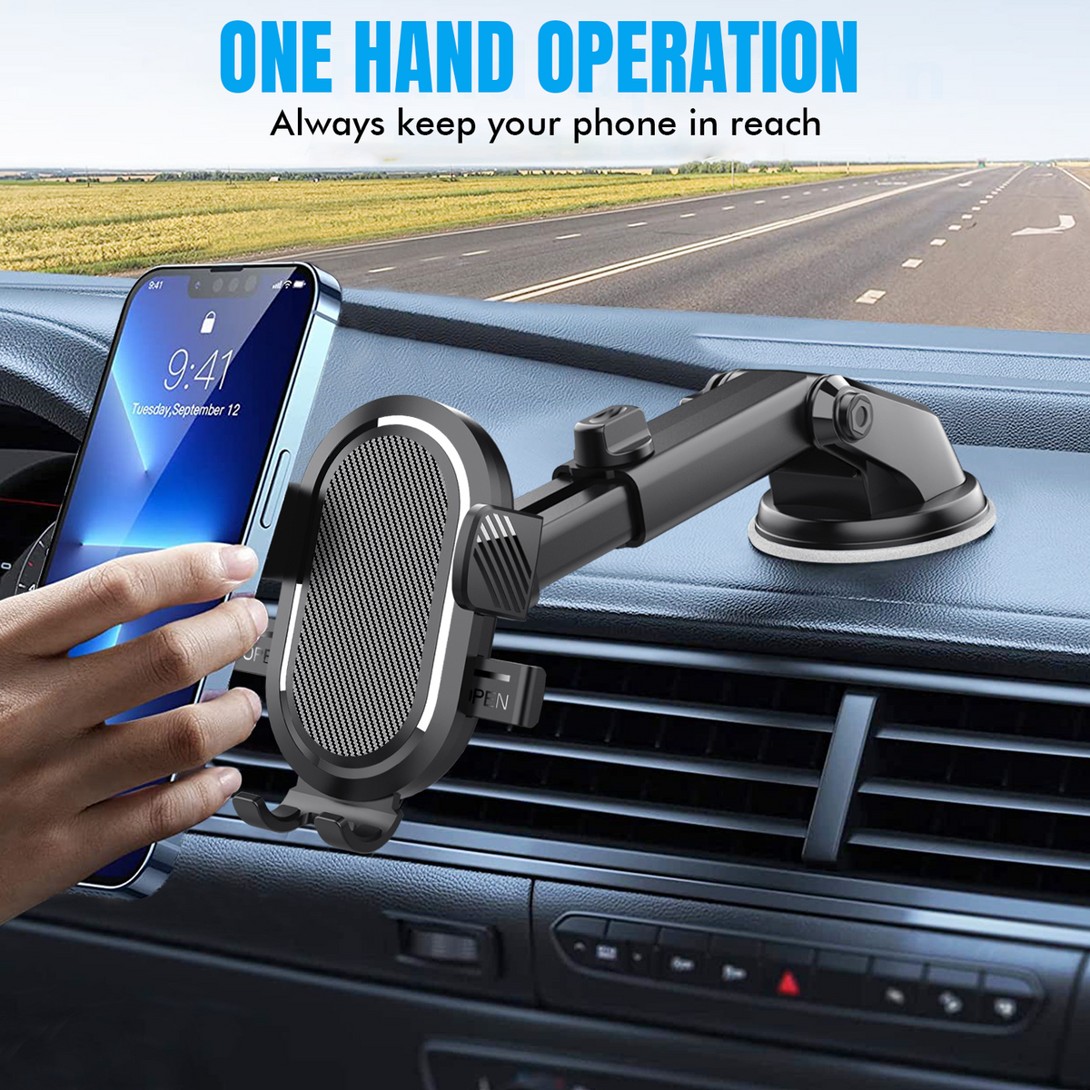 ONE 7 Car Dashboard & Windshield Phone Holder