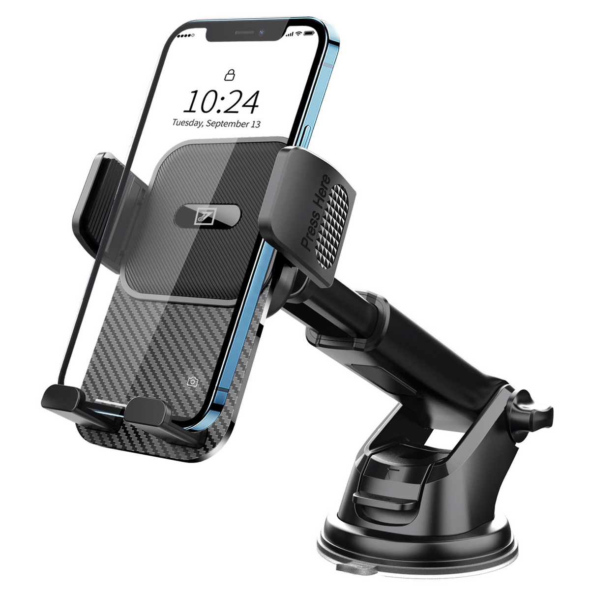ONE 7 Extend Grip Pro Car Phone Holder | Dashboard & Windshield Mount | 360° Rotation | One-Touch Release | Telescopic Arm