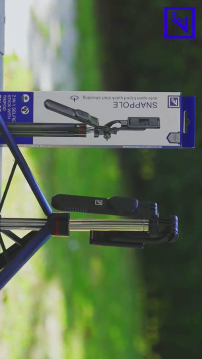 ONE7 Auto Open Selfie Stick Tripod with Bluetooth Remote